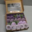 Ling's moment Artificial Flowers, 25Pcs 3" Roses in Purple Shades, Realistic DIY Foam Floral Decor for Wedding Bouquets/Centerpieces, Outdoor Party Backdrops, Room/Table, and Garden/Pot Decorations