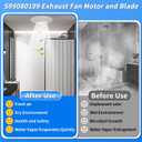S99080199 Bathroom Exhaust Motor 80 CFM, 4.0 Sones Powerful Vent Fan Motor, Attic Fan Motor Replacement for 512, 512M, 673, 673-C, 8870, Bathroom Fan Motor Replacement 99080199