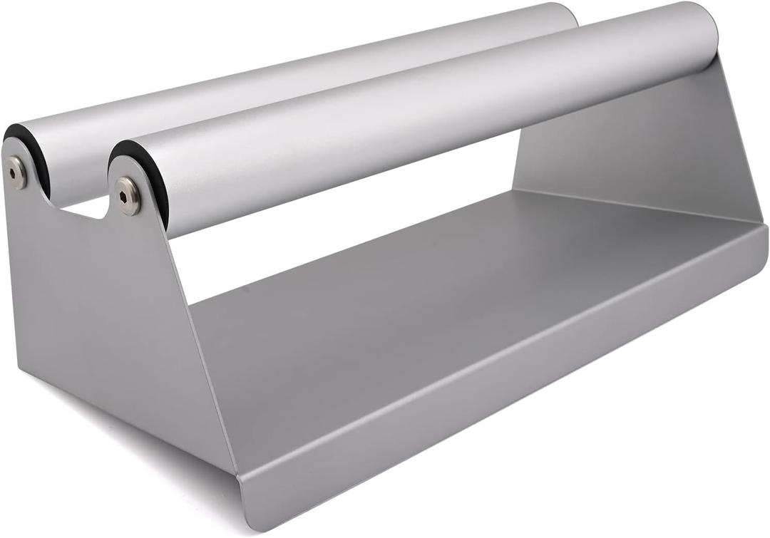 FOSHIO Premium Metal Vinyl Roll Display Holder, Heavy Duty Vinyl Storage Rack for Applying Window Film, Wallpaper, Transfer Paper Tape