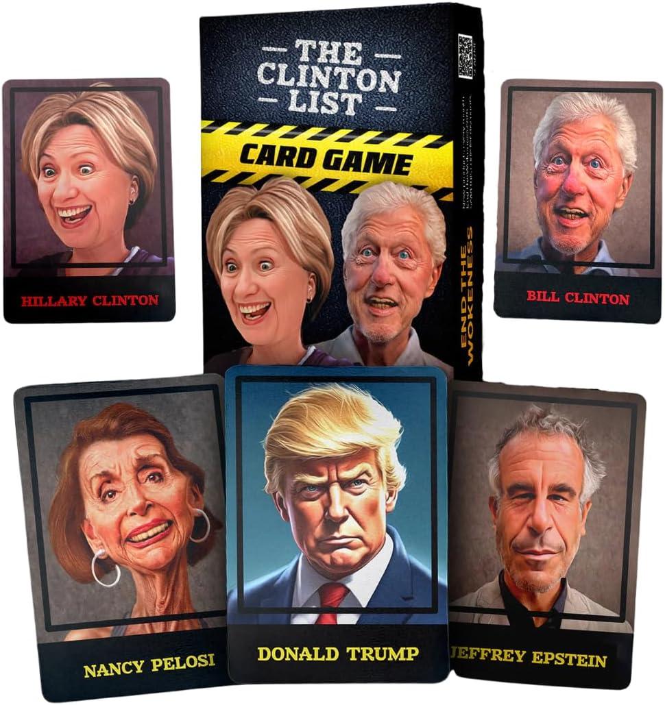 The Clinton List Card Game  from The Creators of The Legendary Trump Poker Cards  Made in The USA  Dark Humor Party Game for Patriots  Adult Political Card Game