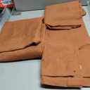 COTTONVILL 100% Pure Linen Cloth Napkins (20x20 inch 4 Pack, 04-Brown)