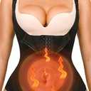 YADIFEN Waist Trainer Vest for Women,Zipper Corset Body Shaper for Tummy Control Neoprene Cincher Tank Top with Straps L