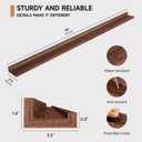 Fun Memories Picture Ledge Shelf, 60 Inch Floating Shelves Set of 2, Large Nursery Book Shelves for Toys Storage, Kids Bookshelf Wall Mounted for Wall Decor Books Photo Frames, Walnut