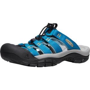 KEEN Women's Newport Closed Toe Slip on Sandals (7, Fjord Blue/Iceland Poppy)
