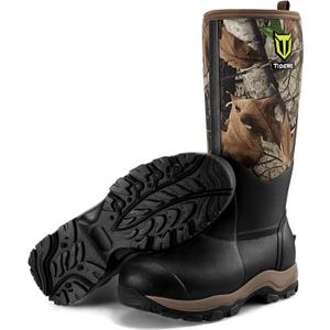 TIDEWE Hunting Boot for Men, Insulated Waterproof Sturdy 16" Men's Hunting Boot, 6mm Neoprene and Rubber Outdoor Boot (400g Insulated & Standard) (12)