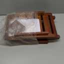 Bamboo Shower Bench for Inside Shower  Waterproof Bathroom Spa Seat with Shelf, Hooks & Soap Tray  Wood Shower Stool for Shaving, Sauna, or Small Bathroom  Walnut