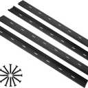 Set of 4 C Channel Steel Support for Table Top Live Edge Slab, 36" x 1/2" Leg Hidden Metal Support Bracing C Channel Bracket with Screws for Woodworking or DIY Projects, 36 Inch