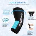 ComfiTECH 2 Pack Tennis Elbow Ice Pack Wraps, Golfers Arm Brace Flexible Reusable Gel Cold Compression Sleeve for Forearm & Calf Discomfort, Muscle Relaxation, Pitchers, Arthritis, Large