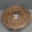 CENBOSS Woven Placemats (13.5" Set of 8, Brown Wash) Round Placemat, Wicker Place mats, Rattan Place mat, Plate Chargers