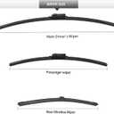 Front and Rear Windshield Wipers for BMW X1 2023-2026 for Car Window
