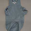 QWEENIE Basic Dog & Cat Hoodie, Warm Jacket - Small/Medium, Cadet Blue