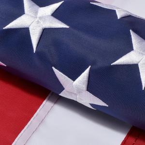 American Flags for Outside 5x8 FT- Heavy Duty US Flag USA Flag with Embroidered Stars, Sewn Stripes & Brass Grommets, Weather-Resistant, 4th of July Decorations