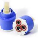 Kerox K35A Faucet Cartridge, Replacement Cartridge Compatible with La Torre, Gerber, Danze & Moen, Single Lever Shower Tub Repair, KN35A 35mm 1 3/8" Mixer Tap Cartridge Replacement (1 Pack)