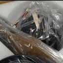 Ceiling Fans with Lights, 46 inch Modern Black Low Profile Ceiling Fan with Light and Remote App Control, Flush Mount, Quiet DC Reversible, Dim Led Ceiling Fan for Bedroom Kitchen Indoor/Outdoor Patio