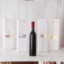 Tlenpo 8 Pcs Birthday Wine Gift Bags for Bottles, Gold Foil White Whiskey Tote for Birthday Party, Reusable, 230g Laminated for Extra Strength 13.7x3.8x3.8 Inches