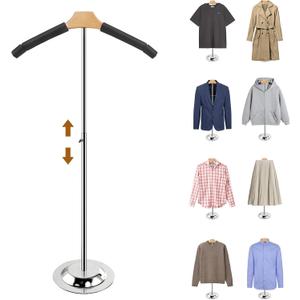 Adjustable Shirt Display Stand, 20-35 Inch Height Tshirt Display Stand for Vendors, T Shirt Mannequin Display Shirt, Jacket, Coat at Clothing Vendor Events, Trade Fairs, Trade Shows(Black) (1Pcs)