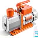 VEVOR Vacuum Pump, 7 CFM 3/4 HP, HVAC Two Stage Rotary Vane AC Vacuum Pump, for R134a R22 R410a R1234YF R32, 4 Pole Motor, for Automotive Air Conditioner Maintenance Resin Degassing, Oil Included