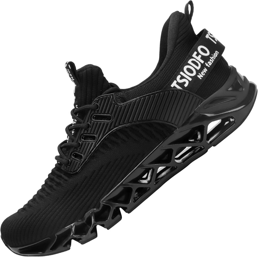 Women Sport Running Shoes Fashion Casual Atheltic Walking Tennis Sneakers (6.5, All Black)