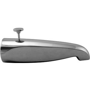 Westbrass D3111-26 8-1/2" Reach Wall Mount Tub Spout with Rear Diverter, 1-Pack, Polished Chrome