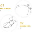 10Pcs Stainless Steel Jar Clips Fastening Buckle for Glass Sealing Jars Wire Lock Buckle Food Storage Accessories 6.68X3.54X0.39in