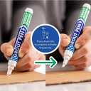 Grout Pen White Tile Paint Marker: Waterproof Grout Paint, Tile Grout Colorant and Sealer Pen - White, Narrow 5mm Tip (7mL)