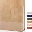 Lined Journal Notebook for Work College Ruled Note Book 5.79"x8.27"A5 PU Leather Daily Journaling 216 Pages for Women Men Writing Home School Supplies Business (B5 Lined 160pages, 01-Khaki)