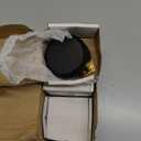 4 Pack 2.9 Inch(73mm) Hidden Shackle Padlocks Keyed Heavy Duty Reinforced Surface Puck Lock,Chrome Trailer Puck Padlocks for Enclosed Trailers,Shipping Containers,Storage Units (Matte Black)