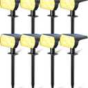 Kaxiida Solar Lights Outdoor Waterproof IP68, 3 Lighting Models Solar Powered Spot Lights Outdoor, 56LED Solar Light Dusk to Dawn for Yard Patio Garden Pathway Landscape Lighting (Warm White, 8 Pack)