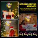 Mudder Winter Santa Claus Neon Sign Dimmable Neon Signs for Wall Decor LED Light up Sign for Bedroom Cafe Bar Living Room Light Signs for Winter Baby Shower Party Gift (13.8 inch)