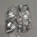 300 Pieces Blank Button Making Supplies Round Badge Parts Metal Pin Badge Kit for Button Maker Machine, Including Metal Shells Back Cover and Clear Film(1.46 Inch,Silver)