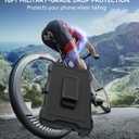 for Samsung S25 Edge Case with HD Tempered Glass Screen Protector, for Galaxy S25 Edge Heavy Duty Phone Case (with Belt Clip-Black)