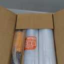 Stretch Film Shrink Wrap for Moving Supplies (15inch, 2 Pack) x 1000ft, Industrial Strength Plastic Wrap Stretch Roll for Pallet Wrapping Shipping Moving Boxes Storage Furniture with Handles, Clear