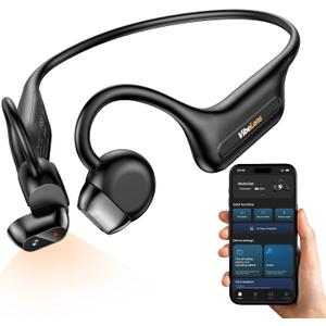 MusicCam Worlds 1st Bone Conduction Headphones with Camera, Hand-Free POV Camera Headphones, IP68 Water & Sweat Resistant, AI Functions, Open-Ear Bluetooth Wireless Sport Earphones with APP