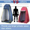 ROPODA Pop Up Tent 83inches x 48inches x 48inches, Upgrade Privacy Tent, Porta-Potty Tent Includes 1 Removable Bottom, 8 Stakes, 1 Removable Rain Cover, 1 Carrying Bag
