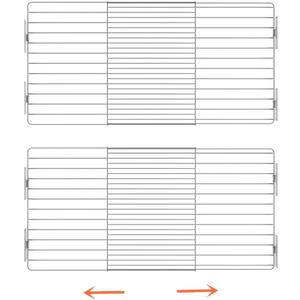 Slideep Adjustable Closet Storage Shelves with Seamless Sticker, Stainless Steel Expandable Wardrobe Shelves Organizer System for School Locker, Under Sink (Large, 2Pack) (12"D x 16.9"W)