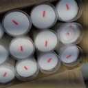 Root Candles Cemetery Prayer Candles for Outdoor Burning in Clear Flame Resistant Plastic Vessels, 12-Count, Memorial