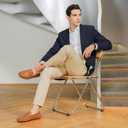 Jousen Men's Penny Loafers Casual Driving Slip On Shoes | Rubber Outsole Soft Lightweight Moccasins Daily Business Wedding Office Travel Boat (Brown) Size: 12