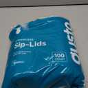 [100 Count] Crystal Clear Strawless PET Plastic Lids for 12, 16, 20 & 24 oz. Milkshake Cups