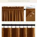 StangH Luxury Velvet Blackout Curtains for Bedroom, Gold Brown Room Darkening Privacy Drapes Heavy Duty Energy Saving Floor to Ceiling Panels for Living Room, W52 x L108, 2 Panels