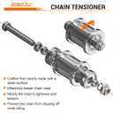 35 Chain with Mini Bike Chain Tensioner 140 Links Replacement for Coleman CT100U CC100X Baja Doodlebug DB30 Motovox MBX10 MBX11 MMB80 Minibike Predator 79cc 97cc 100cc Engine Powersports Parts