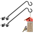 Josmimic 12Inch 2 Pack Deck Bird Feeder Hanger for Railing, Outdoor Decor Plant Hanger, Balcony Railing Hook  22LB Capacity  for Hanging Plants, Bird Feeders, Lanterns, Wind Chimes