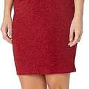 Jessica Howard Womens Mini Knit Lined Casual Long Sleeve Daytime Dress 20W Red