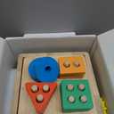 Wooden Activity Cube | Montessori Toys for 1 2 3 Year Old Toddlers | One Year Old 1st First Birthday Gift | Educational Toys for 12+ Months Baby Boys Girls | Bonus Sorting & Stacking Game (Pink)