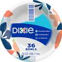 4 x Dixie Small Paper Bowls, 10 Oz, 36 Count, Microwave-Safe, Soak-Proof, Disposable Bowls Great For Snacks, Dessert, And Light Lunch Meals