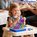 60-Piece Mini Magnetic Tiles Set with Iron Box - Ideal Travel Puzzle Toys for Toddlers Aged 3-5, Montessori STEM Building Blocks, Educational Birthday Gift
