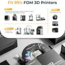 Official Creality PETG 3D Printer Filament 1.75mm 1KG (2.2lbs), High Precision, Strong Toughness, Odorless, Better Flow, Moistureproof 3D Printing CR PETG Filament, Black