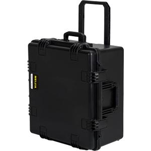 MEIJIA Portable All Weather Waterproof Hard Case, Camera Case with Customizable Fit Foam And Rolling Wheels, 24.8"X23.7"X13.17",Elegant Black