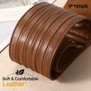 VONMELLI Elastic Wide Belts for Women Dresss Leather Stretchy Waist Belt Fashion Ladies Corset Belts (Fit Waist Size 33"-37", Brown)