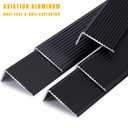 10 Pcs 36in x1.2in Stair Edge Protector,Aluminum Alloy L-Shaped Non-Slip Metal Stair Nosing,Indoor Outdoor Waterproof Tread Stair Nose Molding Stair Edging Stair Edge Trim (3Ft,Black,10 Pcs)