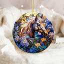 3 x Horse Ornament 2025  White Elephant Gift Ornament for Horse Lovers, Artistic Equestrian Christmas Decoration, Unique Horse Lover Gift for Tree, Home, or Stable Decor